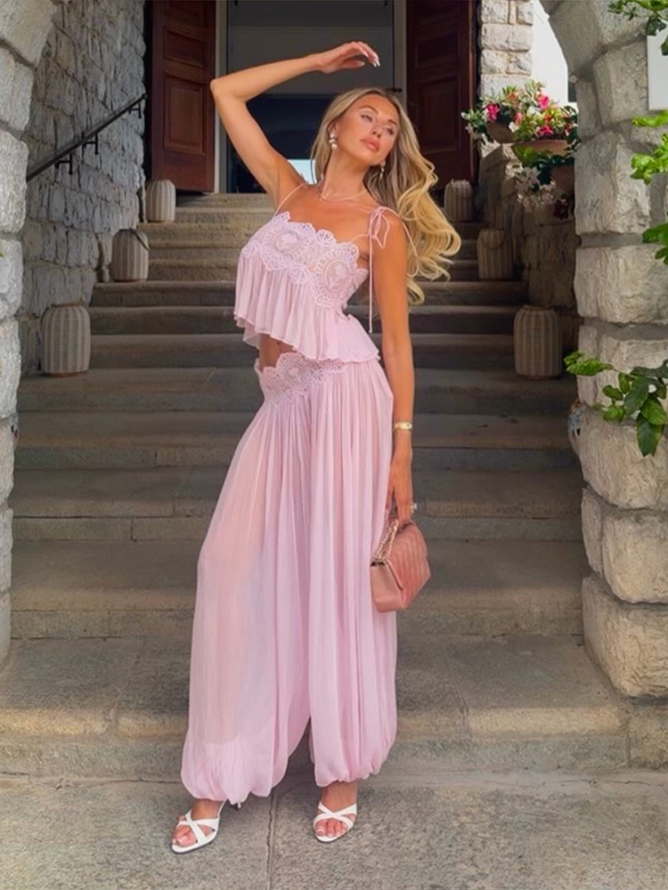Women'S Vacation Accessories - 2026 Summer Fashion Square Neck Ruffled