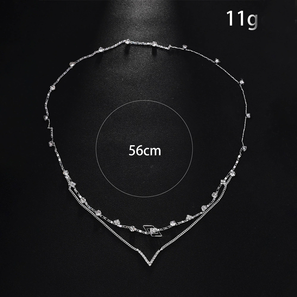 Charm Rhinestone V Hair Chain  - Women Accessories India 评论和价格