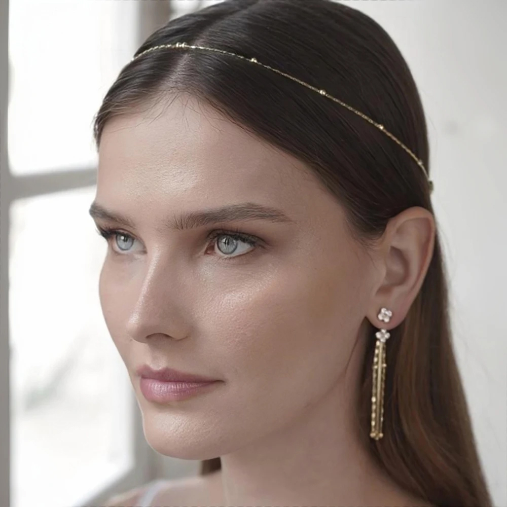 Charm Rhinestone V Hair Chain  - Women Accessories India 评论和价格