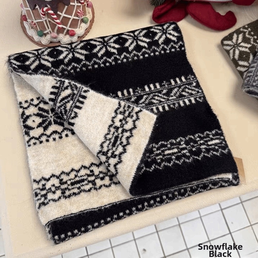 Knitted Fabric Christmas Scarf - Women'S Korean Accessories 评论和价格