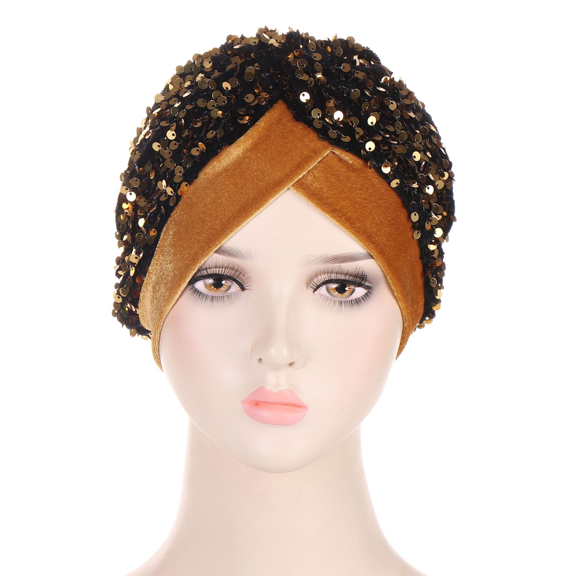 Glitter Sequins Velvet Turban  - Women Accessories India 评论和价格