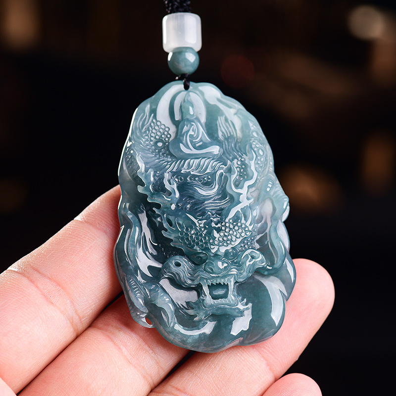 Natural Burmese Jadeite Dragon - Women'S Accessories Designer 评论和价格