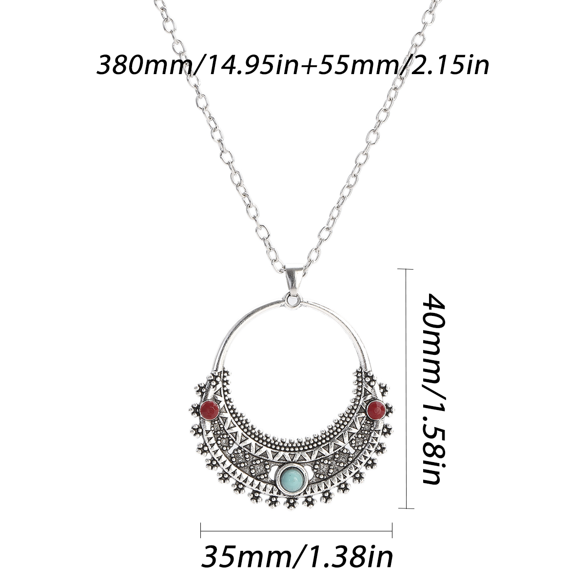 Boho Silver Color Necklace Set - Women Accessories India 评论和价格