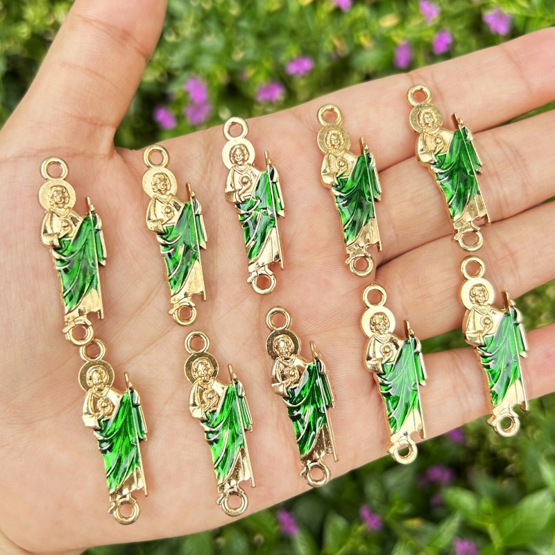 10PCS Green Saint Jude Bracele - Women Juda Accessories 评论和价格