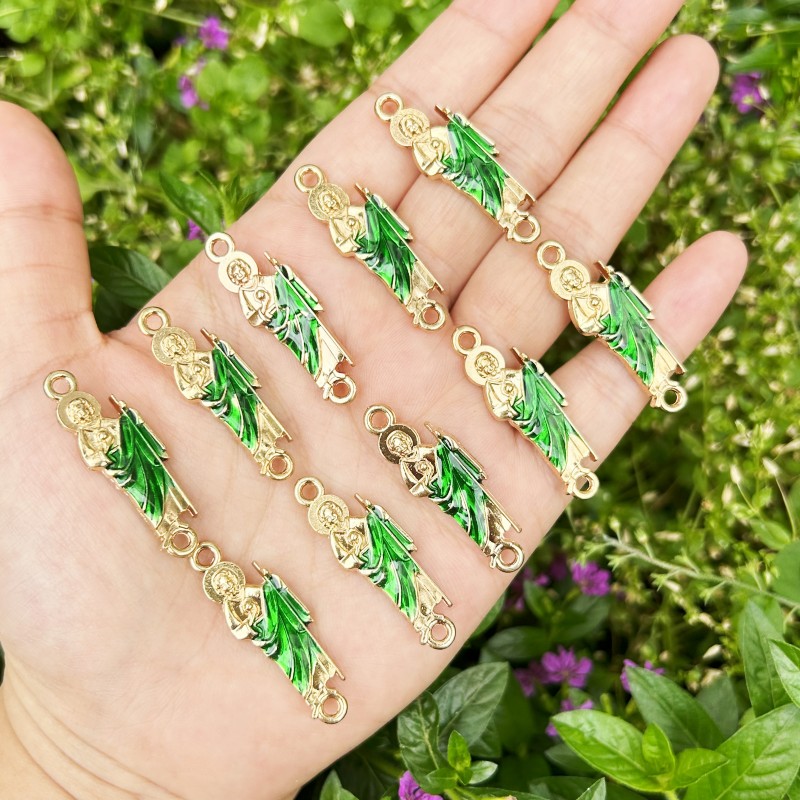 10PCS Green Saint Jude Bracele - Women Juda Accessories 评论和价格
