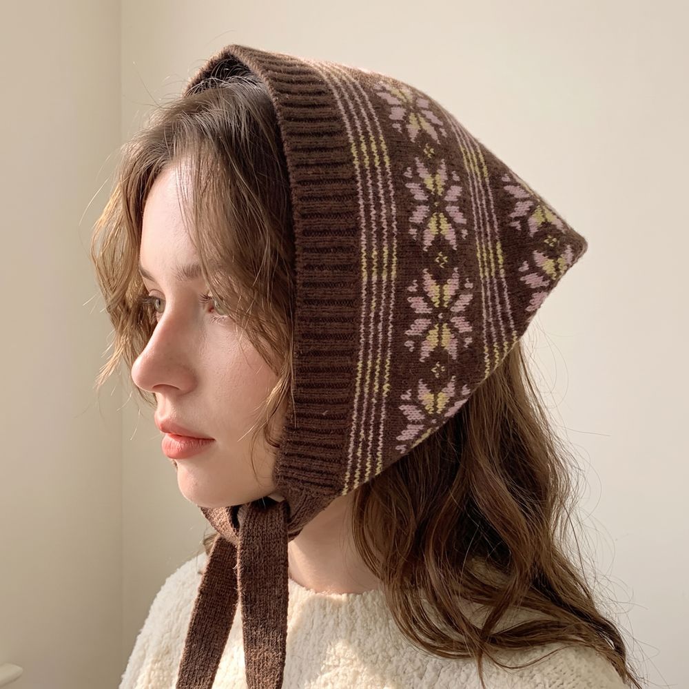Simple Y2K Jacquard Wool Heads - Women'S Korean Accessories 评论和价格