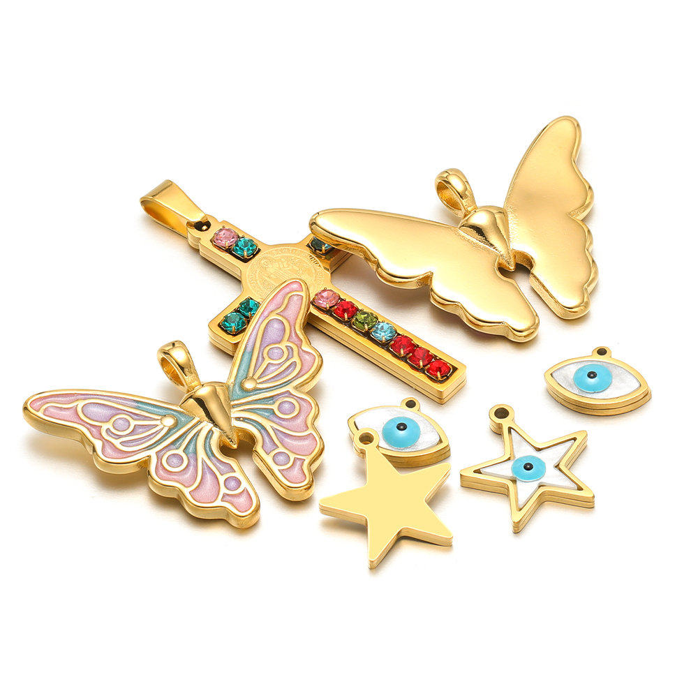 5pcs/lot Stainless Steel Ename - Women Accessories Pack 评论和价格