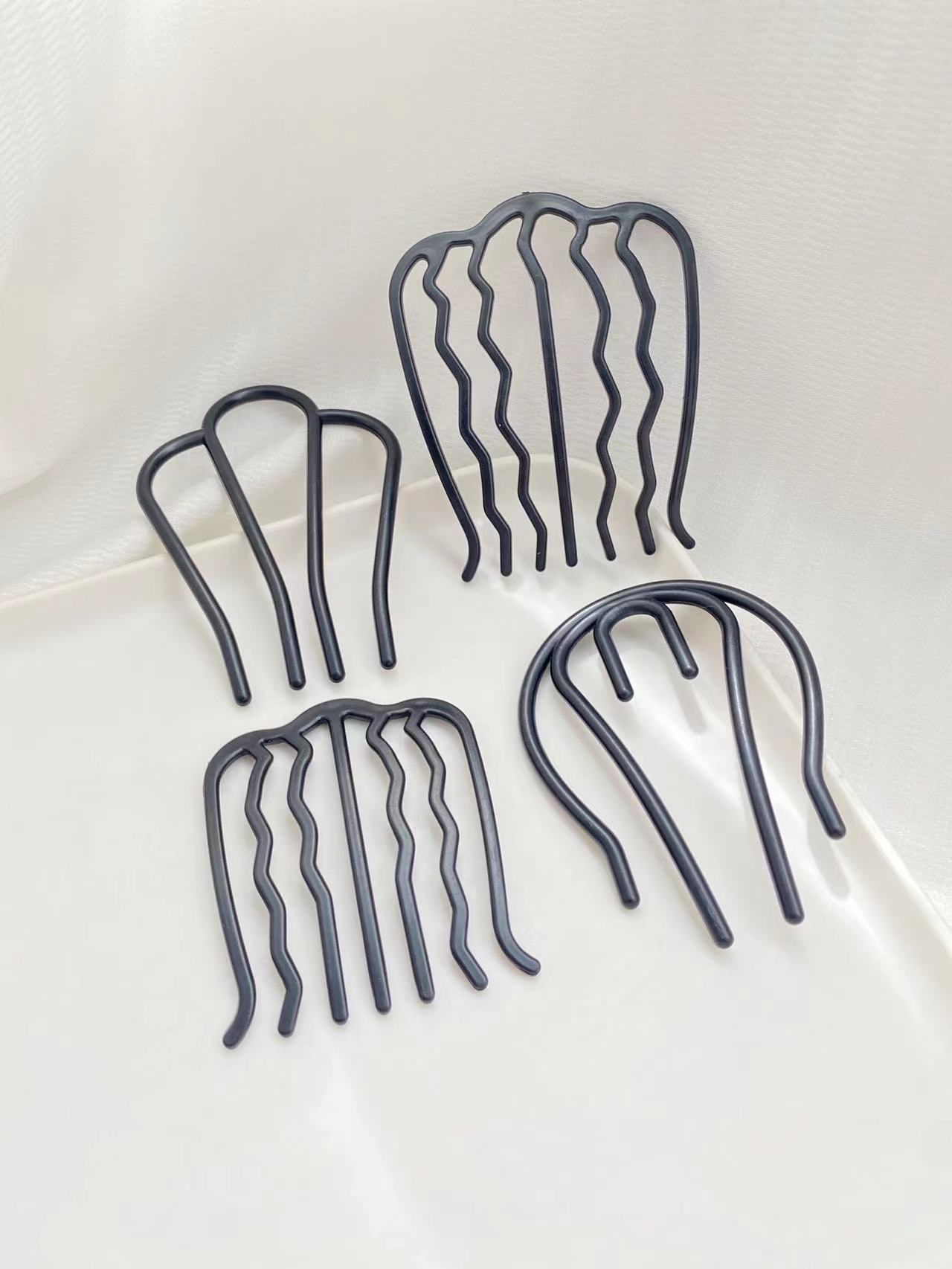 4pcs Black Hair Combs with Dif - Women'S Accessories Designer 评论和价格