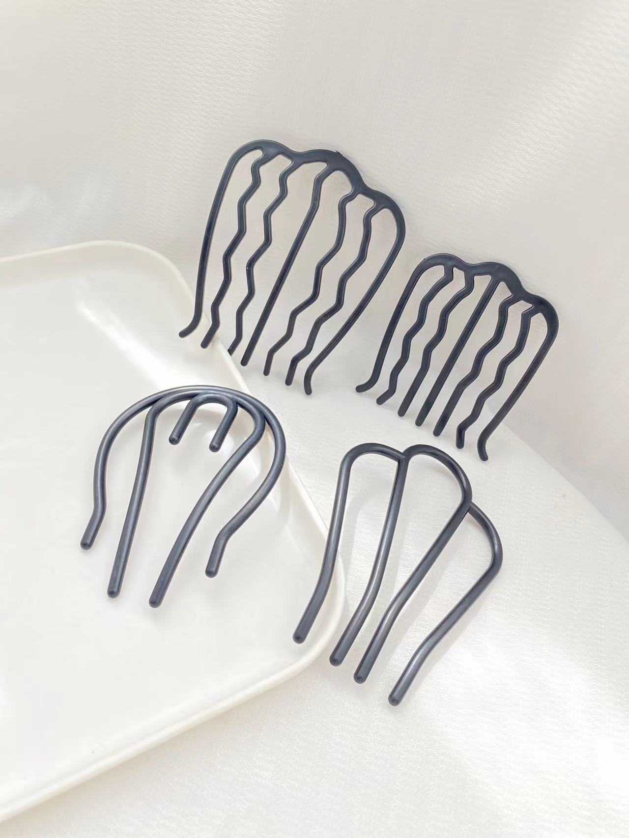 4pcs Black Hair Combs with Dif - Women'S Accessories Designer 评论和价格