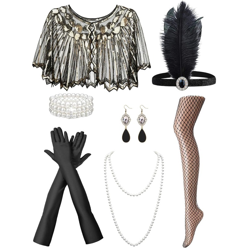 1920s Accessories Set for Wome - Women Accessories Pack 评论和价格