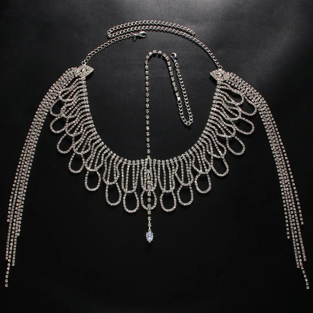 Multilayer Rhinestone Fringe H - Women Accessories India 评论和价格