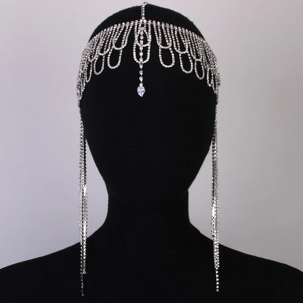 Multilayer Rhinestone Fringe H - Women Accessories India 评论和价格