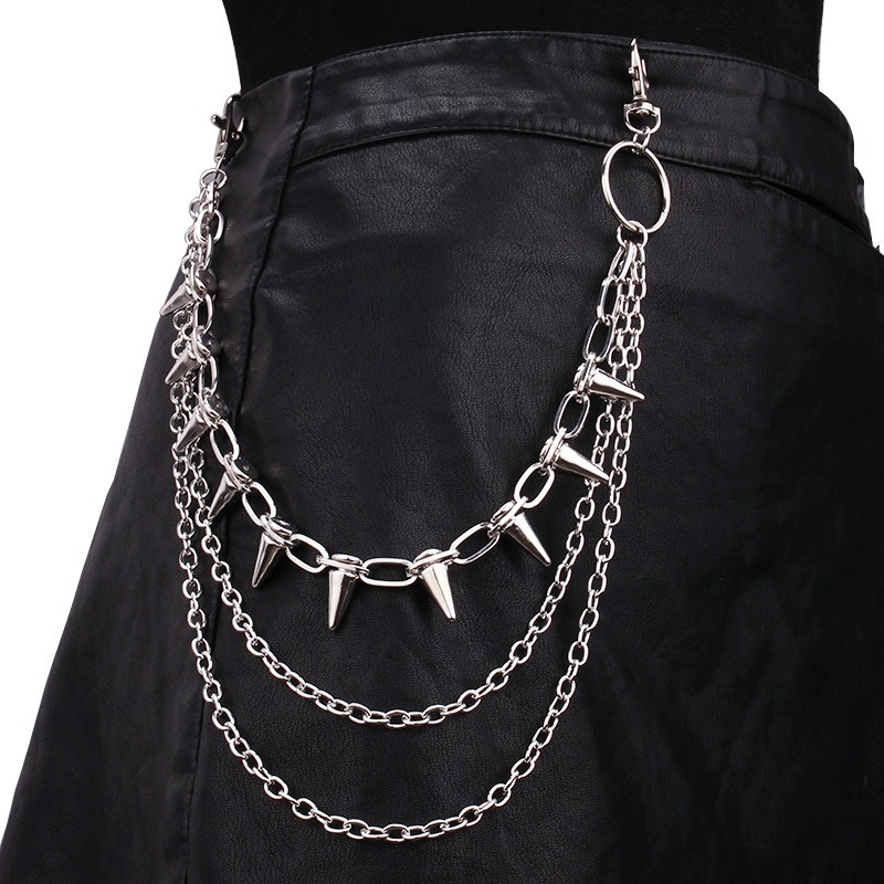 Hip Hop Punk Rock Metal Pants  - Women'S Jeans Accessories 评论和价格