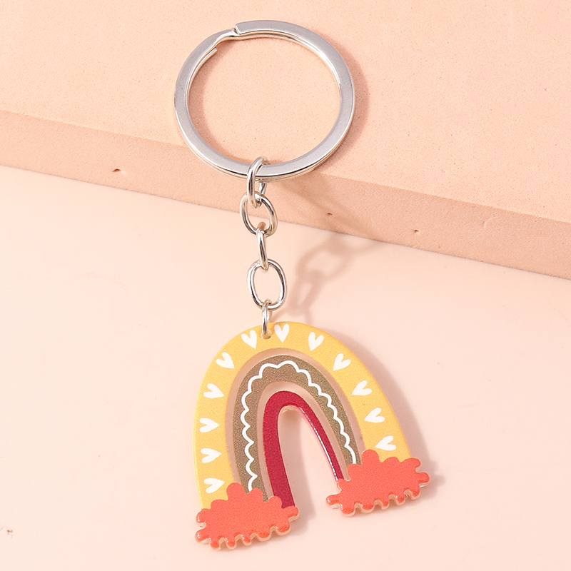 New Colorful Rainbow Keychains - Women'S Exercise Accessories 评论和价格