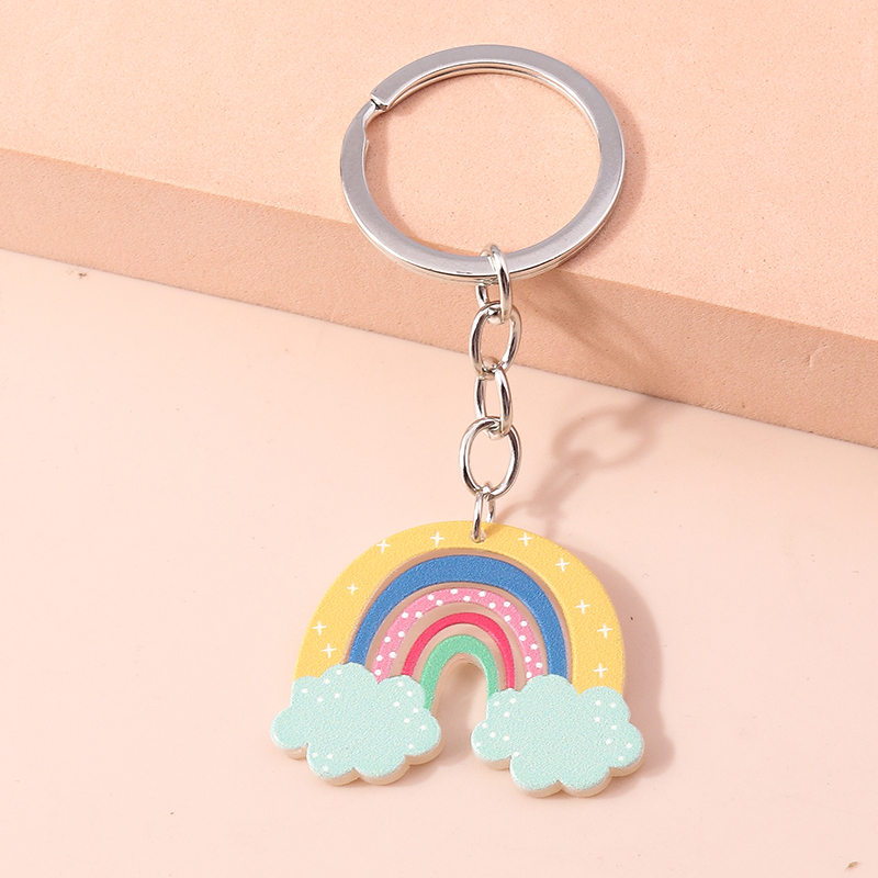 New Colorful Rainbow Keychains - Women'S Exercise Accessories 评论和价格