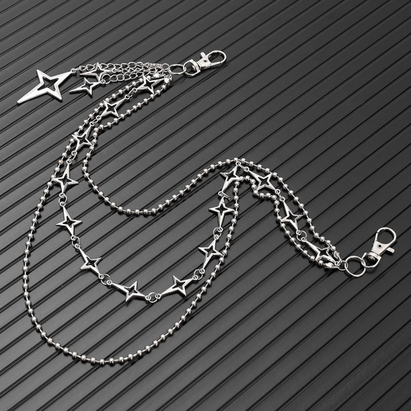 Women Punk Hip Hop Multilayer  - Women'S Jeans Accessories 评论和价格