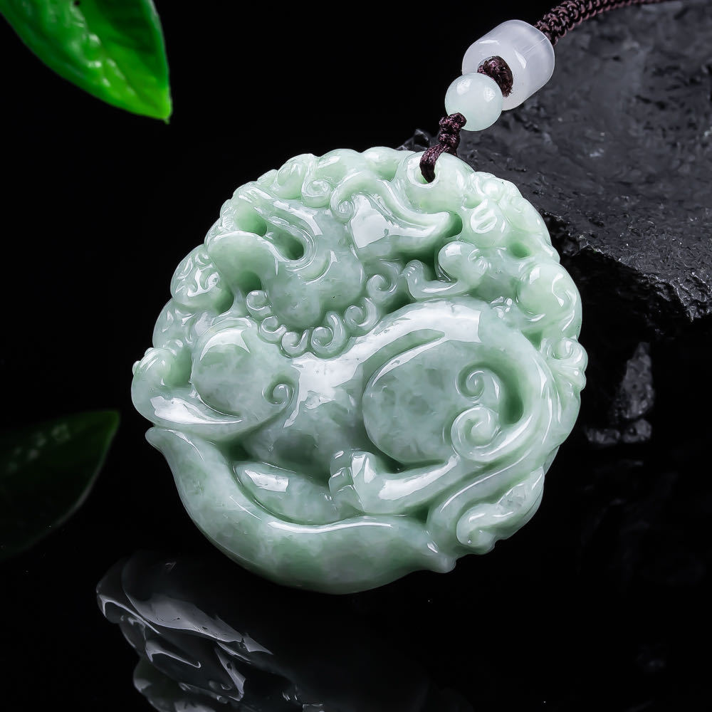 Natural Myanmar Jadeite Pixiu  - Women'S Accessories Designer 评论和价格