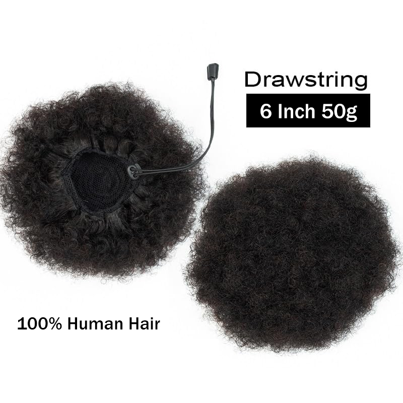 Afro Kinky Puffs 100% Human Ha - Women Accessories India 评论和价格